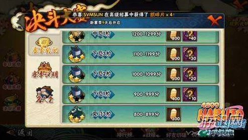 火影忍者手游：深度解析小队激斗玩法及其丰富奖励详解